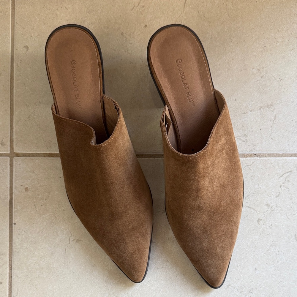 Chocolat Blu Brown Suede Mules size 11